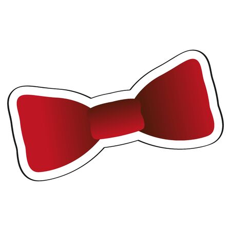 Isolated bowtie sticker. Retro vintage clothes - Vectorのイラスト素材