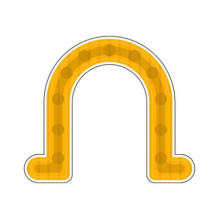 Isolated golden lucky horseshoe. Siant patricks icons - Vectorのイラスト素材