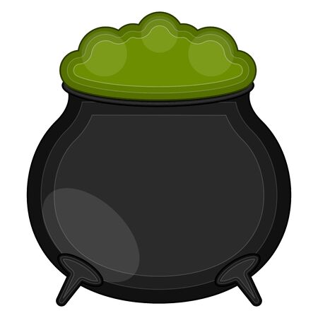 Isolated pot with green potion. Saint patricks icons - Vectorのイラスト素材