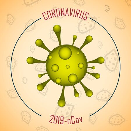 Coronavirus poster. Covid-19. Virus image - Vector illustrationのイラスト素材