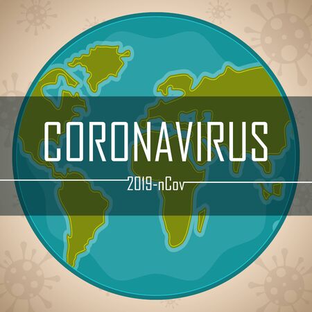 Coronavirus poster. Covid-19. Virus in the world - Vector illustrationのイラスト素材