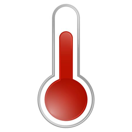 Isolated thermometer image. High temperature - Vector illustrationのイラスト素材