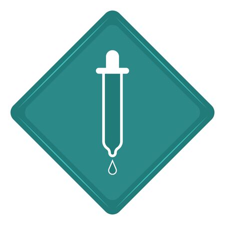 Sticker of a dropper icon. Medical icon - Vectorのイラスト素材