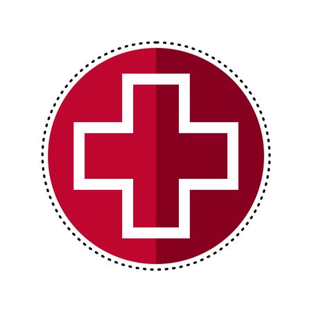 Dotted line hospital signal. Medical icon - Vectorのイラスト素材