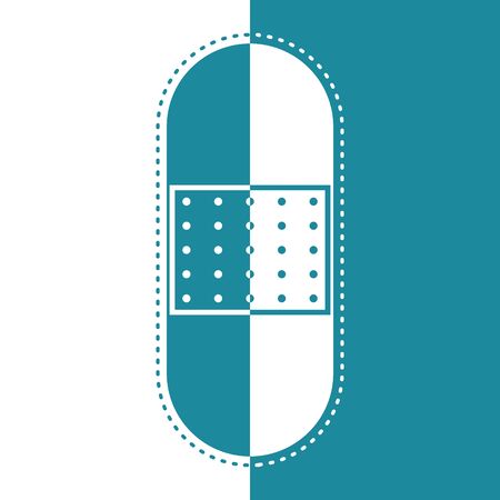 Bicolor icon of a bandage. Medical icon - Vectorのイラスト素材