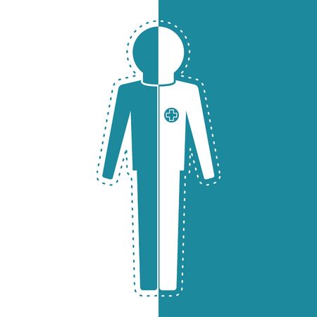 Bicolor icon of a doctor. Medical icon - Vectorのイラスト素材