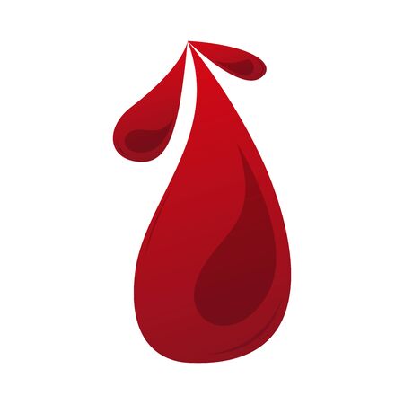 Isolated blood drop icon. Red drop - Vector illustrationのイラスト素材
