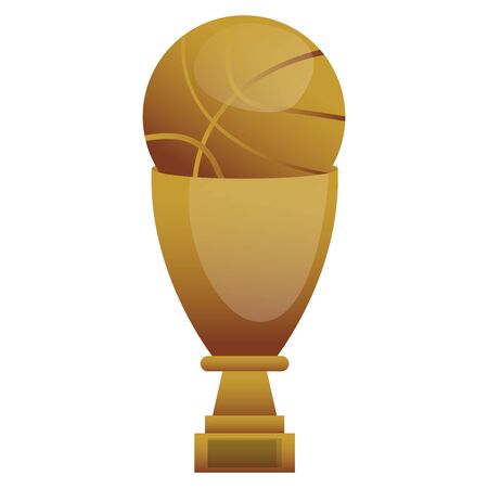 Isolated basketball trophy. Winner award - Vector illustrationのイラスト素材