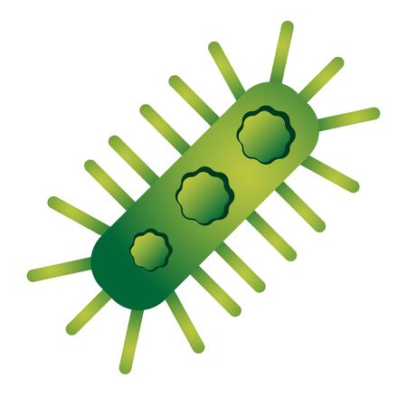 Isolated virus over a white background - Vector illustrationのイラスト素材