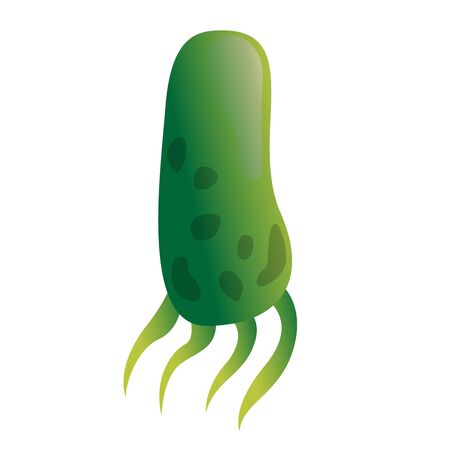 Isolated virus over a white background - Vector illustrationのイラスト素材