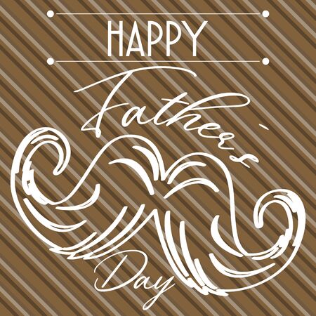 Happy father day poster with a mustache and text - Vector illustrationのイラスト素材