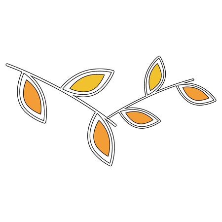 Isolated branch with leaves icon - Vector illustrationのイラスト素材