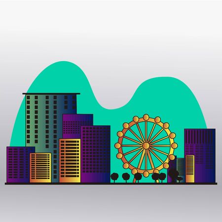 City skyline of London - Vector illustration designのイラスト素材