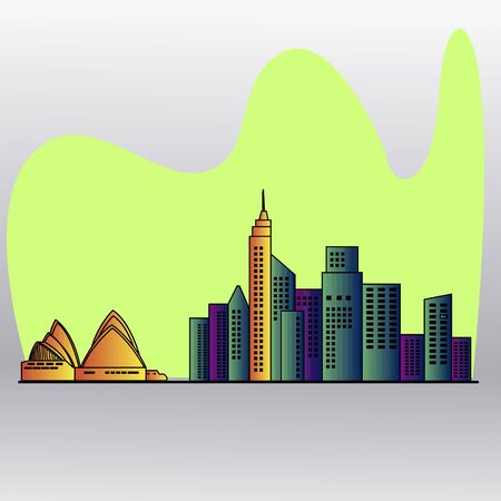 City skyline of sidney - Vector illustration designのイラスト素材