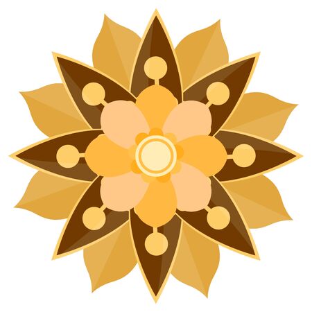 Isolated colored mandala. Floral pattern - Vector illustrationのイラスト素材