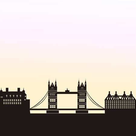 City skyline of London - Vector illustration designのイラスト素材