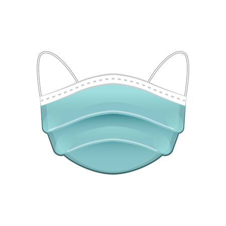 Isolated surgical face mask. Virus prevention - Vectorのイラスト素材