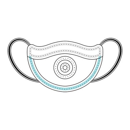 Isolated N95 mask icon. Virus protection - Vectorのイラスト素材