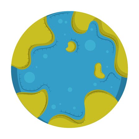 Isolated earth planet over a white background - Vectorのイラスト素材