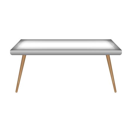 Isolated table image. Writing desk - Vector illustrationのイラスト素材