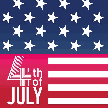 Happy 4th of july poster. Independence of United States - Vectorのイラスト素材