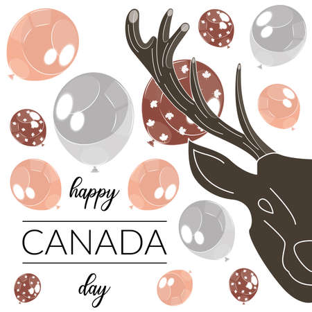Happy Canada day card. National celebration - Vectorのイラスト素材