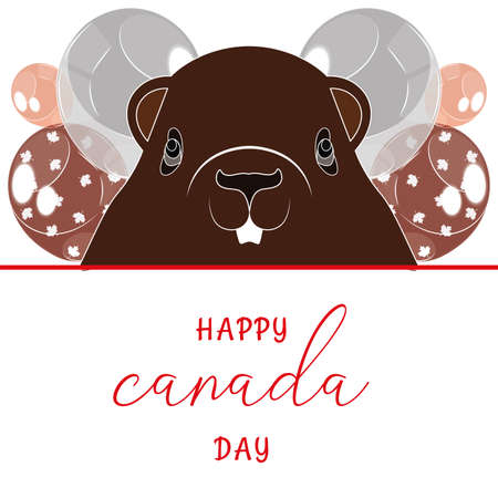Happy Canada day card. National celebration - Vectorのイラスト素材