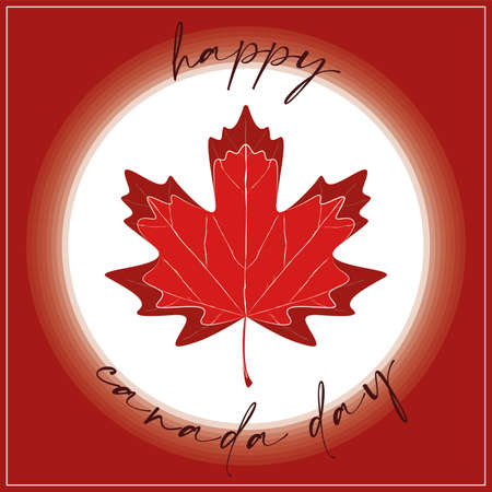 Happy Canada day card. National celebration - Vectorのイラスト素材