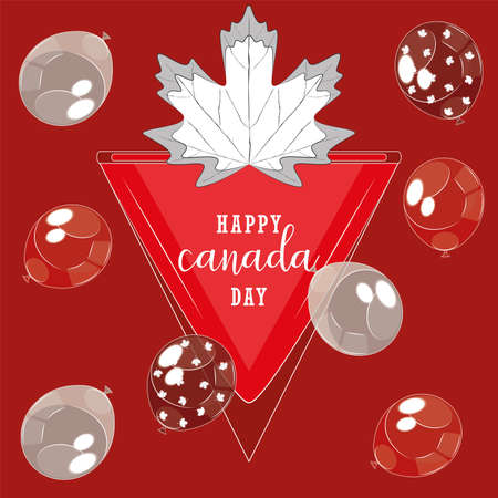 Happy Canada day card. National celebration - Vectorのイラスト素材