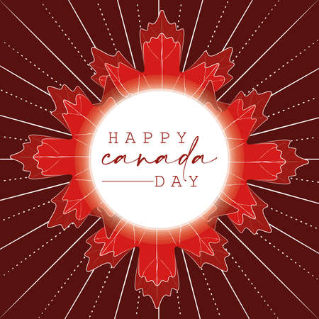 Happy Canada day card. National celebration - Vectorのイラスト素材