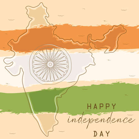 Happy independence day of India. Independence day card - Vector