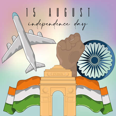 Happy independence day of India. Independence day card - Vector