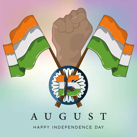 Happy independence day of India. Independence day card - Vector