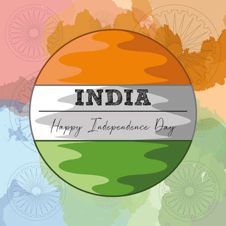 Happy independence day of India. Independence day card - Vectorのイラスト素材