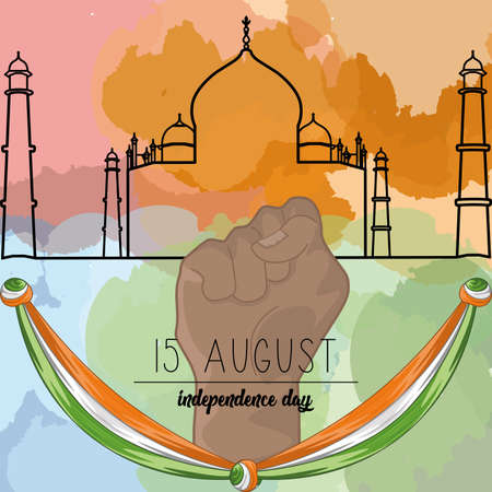 Happy independence day of India. Independence day card - Vectorのイラスト素材