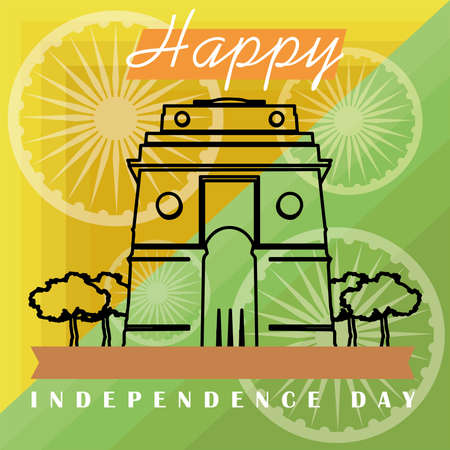 Independence day of India. India gate - Vectorのイラスト素材