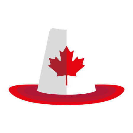 Traditional canadian hat icon. Maple leaf icon - Vectorのイラスト素材
