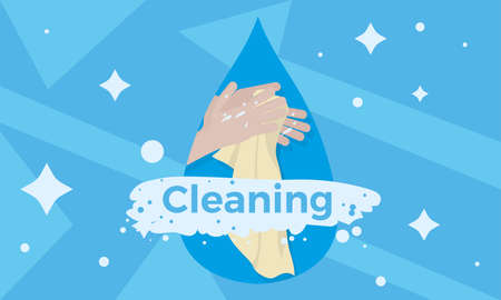 Hand washing banner. Hygiene and cleaning poster - Vectorのイラスト素材