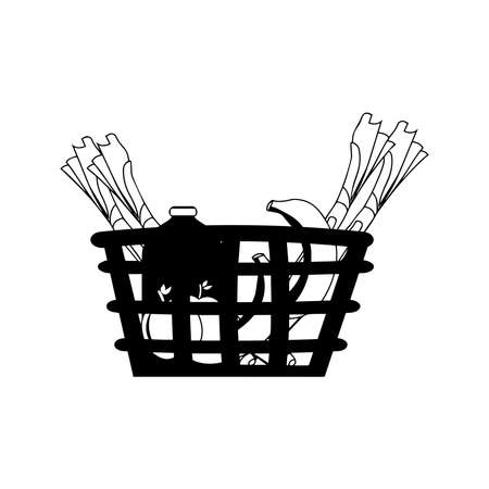 Shopping basket icon. Groceries icons. Market basket - Vectorのイラスト素材