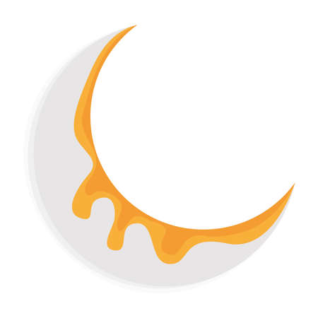 Moon with honey bee. Islamic celebration symbol - Vectorのイラスト素材
