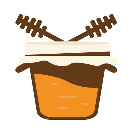Jar of honey icon. Natural seet food - Vectorのイラスト素材