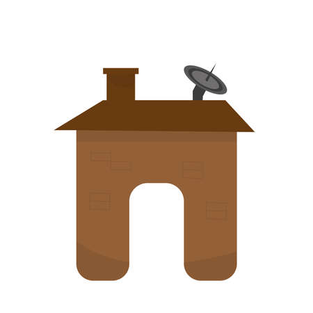 Residential house icon. Home building icon - Vectorのイラスト素材