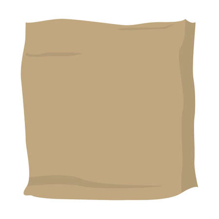 Empty grocery bag icon. Shopping market bag - Vectorのイラスト素材