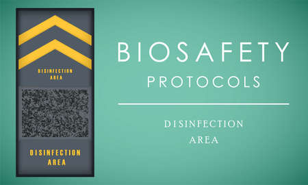 Biosafety protocols poster. Maintain disinfection areas - Vectorのイラスト素材