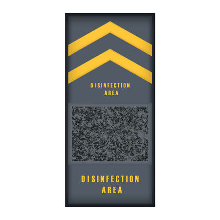 Isolated disinfection mat. Virus prevention - Vector illustrationのイラスト素材