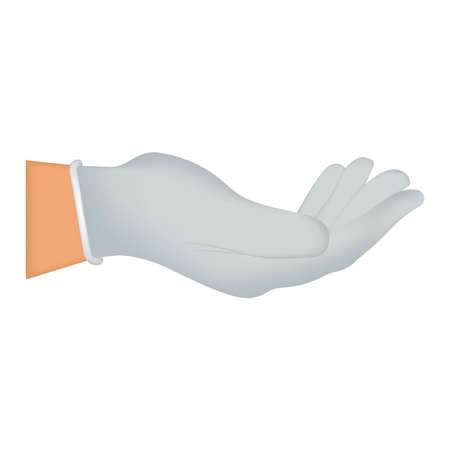 Hand with disposable gloves. Medical protection - Vectorのイラスト素材