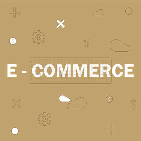 Online commerce illustration. Internet bussiness. E-commerce concept - Vectorのイラスト素材