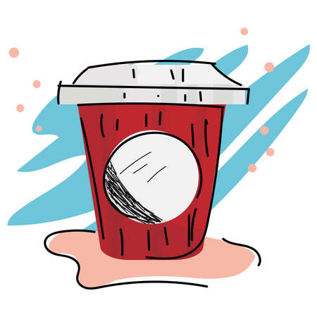 Isolated coffee cup icon. Hot drink - Vectorのイラスト素材