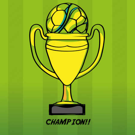 Soccer champion trophy.  - Vector illustrationのイラスト素材
