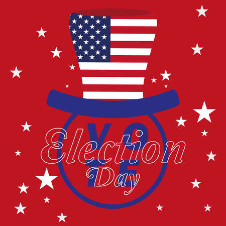 USA election day poster. Vote 2020 - Vector illustrationのイラスト素材